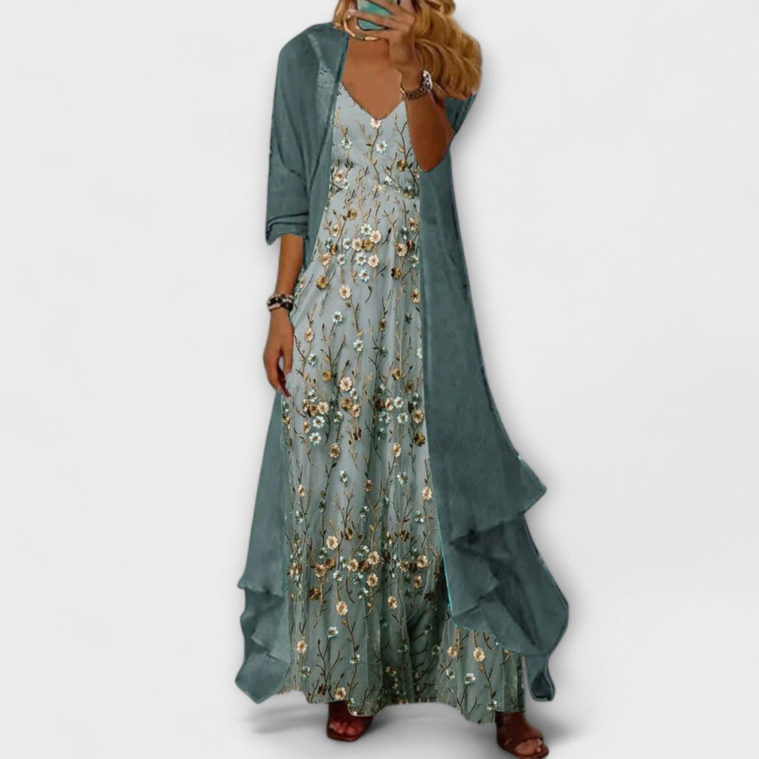 Bryleigh | Elegant Women Maxi Dress Two-Piece Set