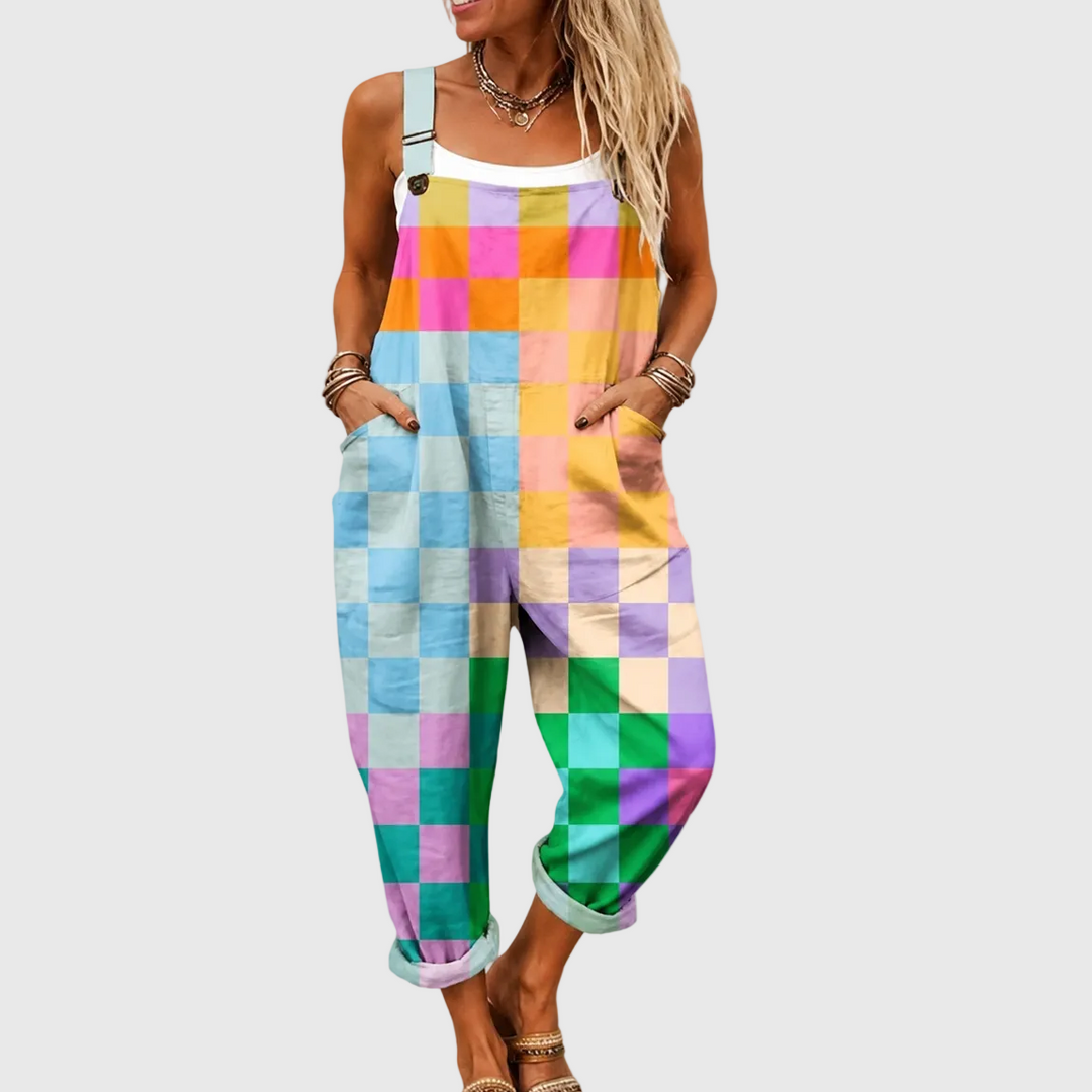 Soft Multicolour Patchwork Jumpsuit