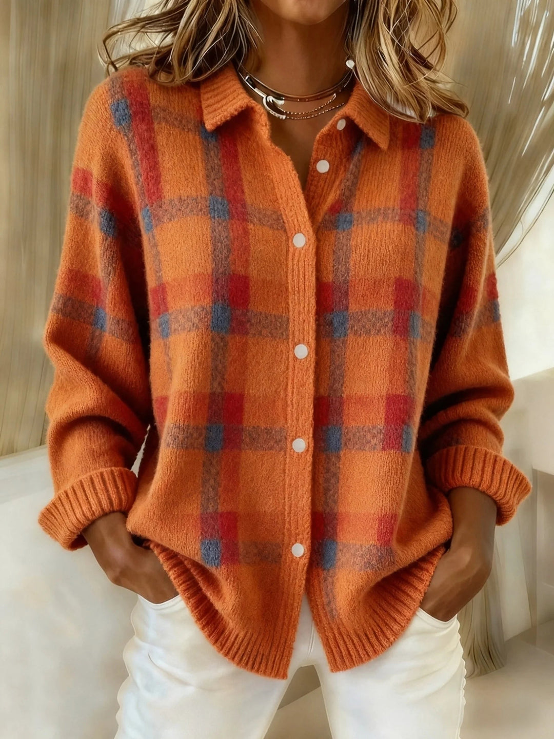 Brinovelle - Chic and Cozy Checkered Vest