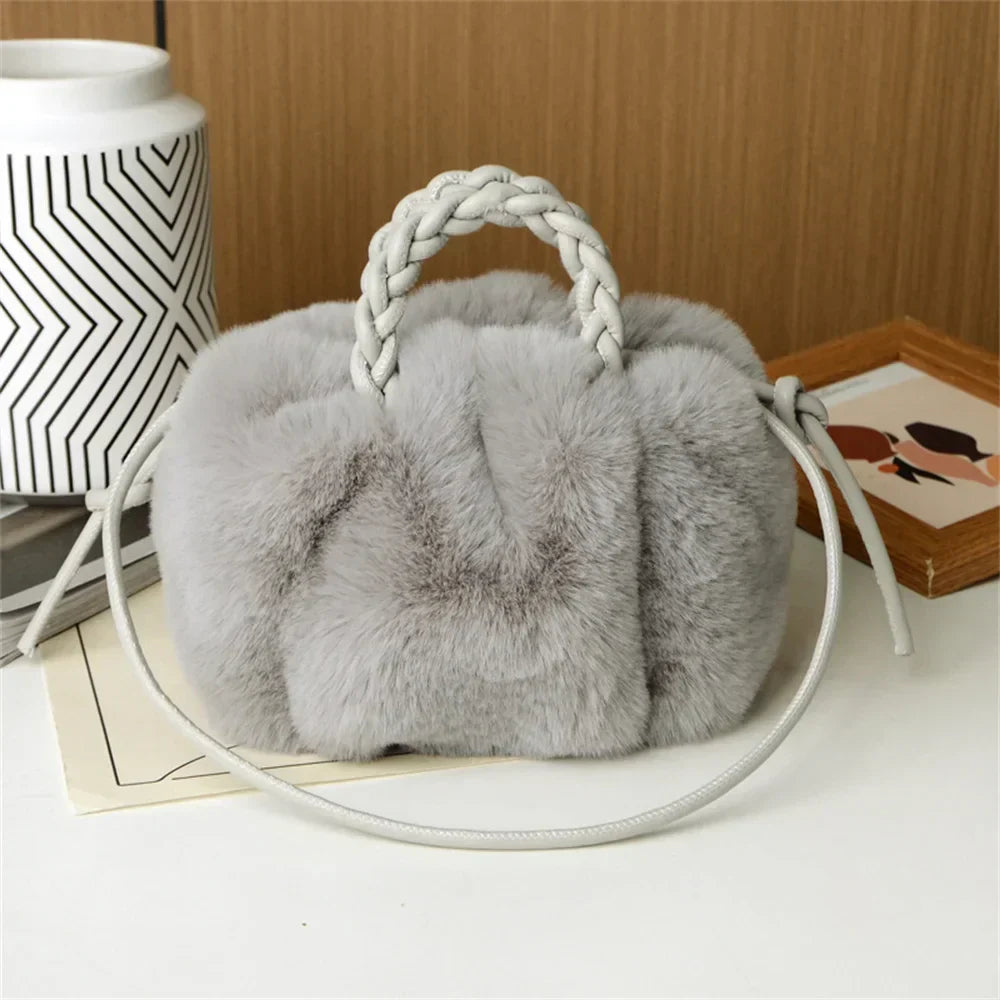 Marilyn | Plush Pumpkin Shoulder Tote