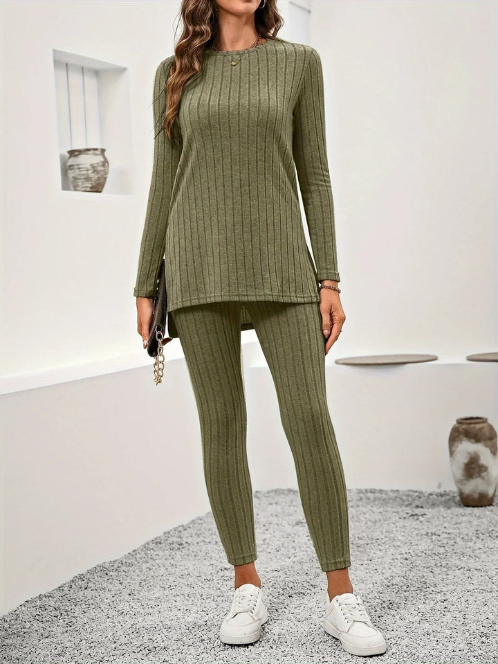 Callie | Women Ribbed Knit Lounge Set