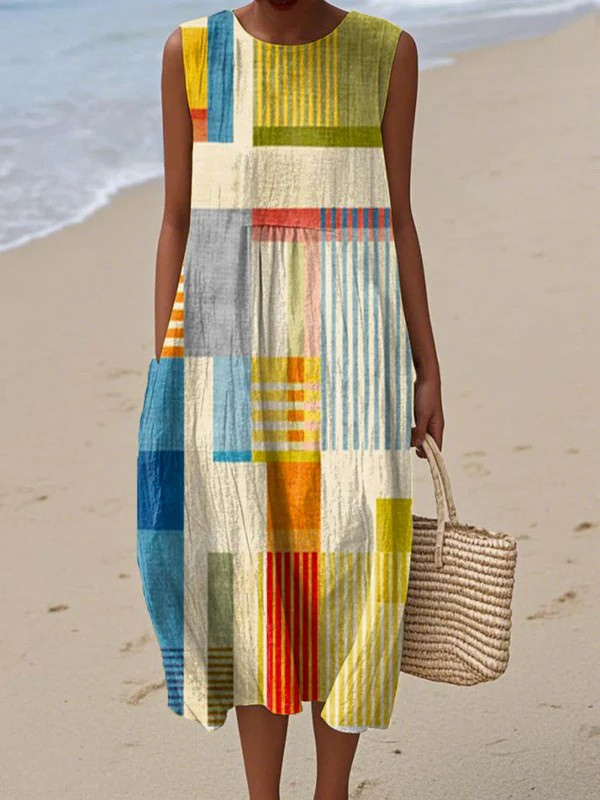 Eve™ | Geometric Midi Dress