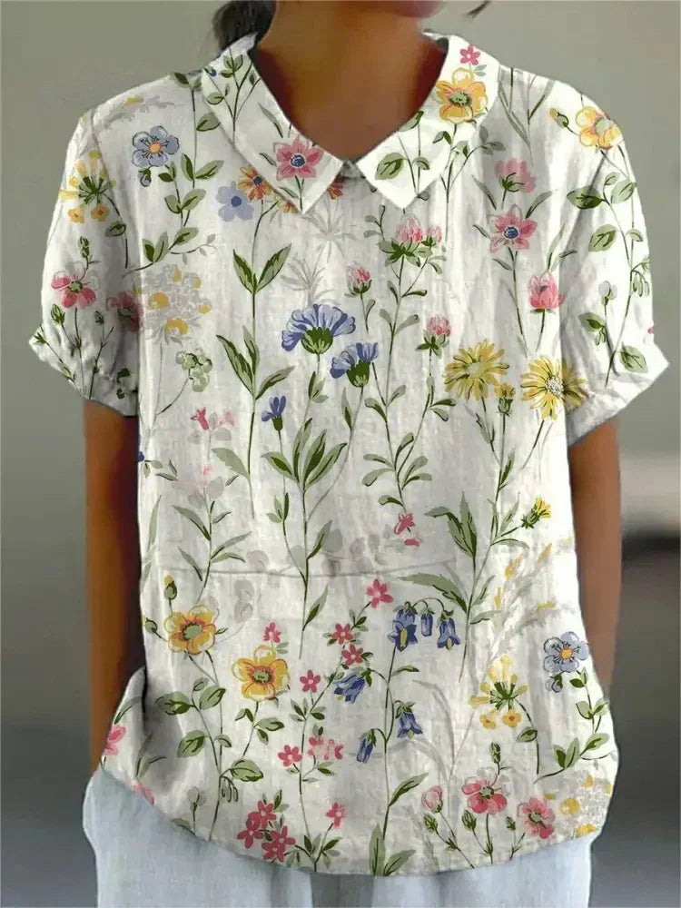 MARLENE™ | Women Vintage Print Shirt