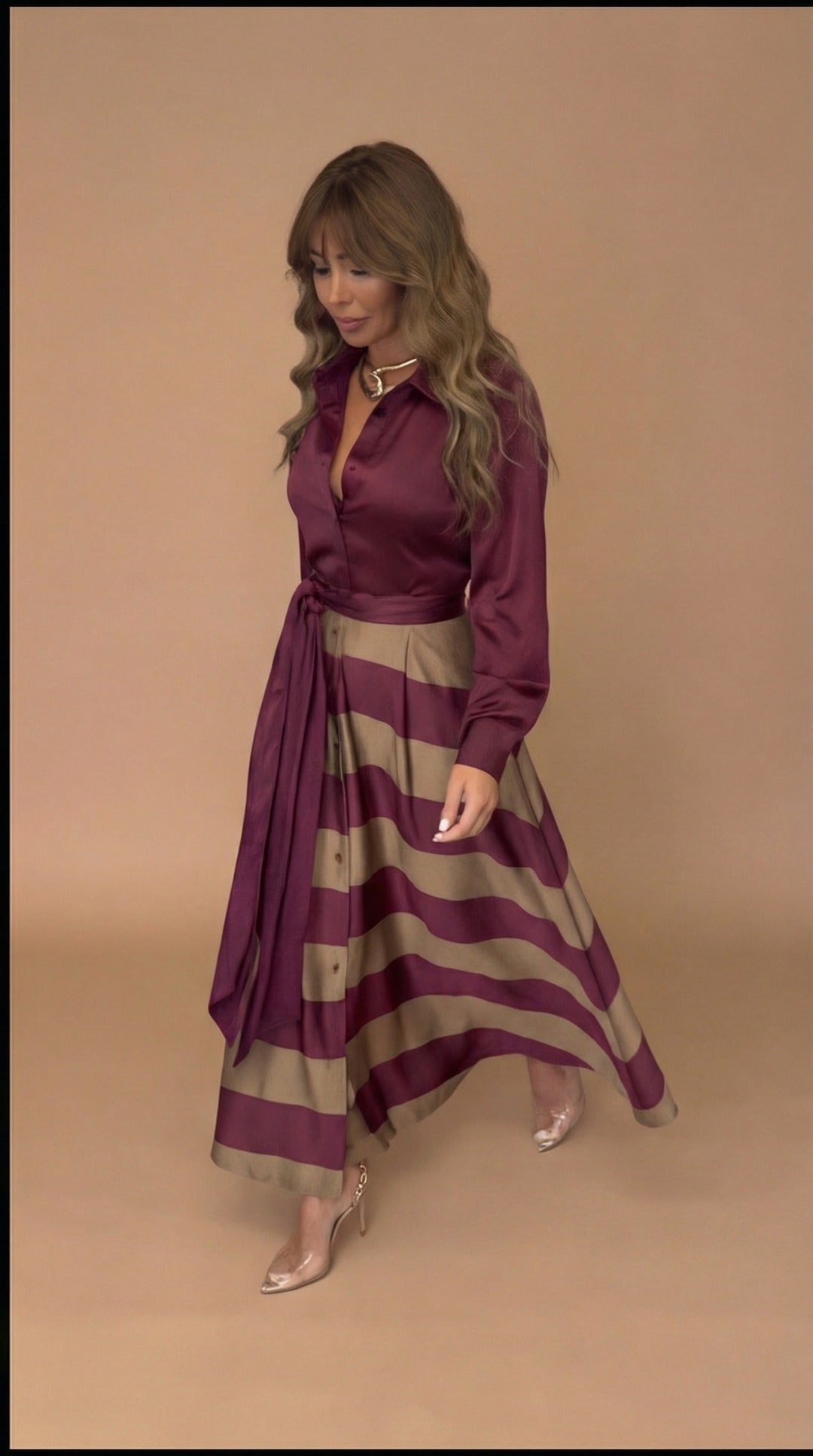 Mila™ | Striped Maxi Dress